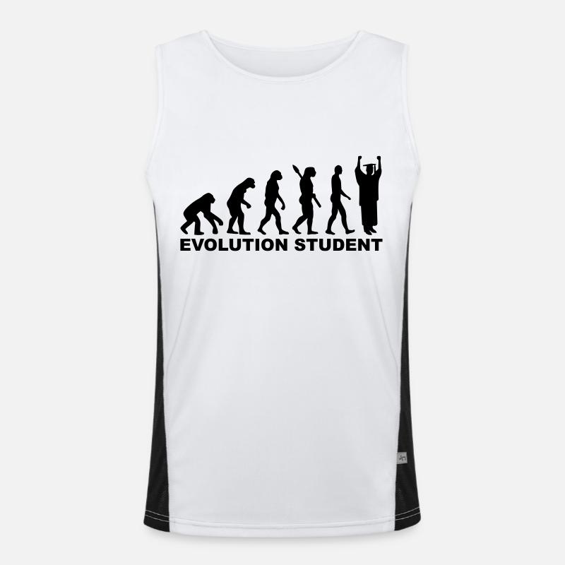 Evolution Student - Men's Functional Contrast Tank Top  - white/black