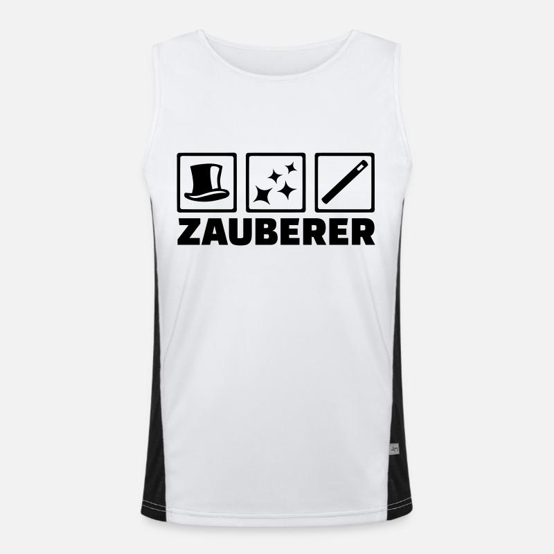 Zauberer Funktionelles Kontrast-Tank Top für Männer 