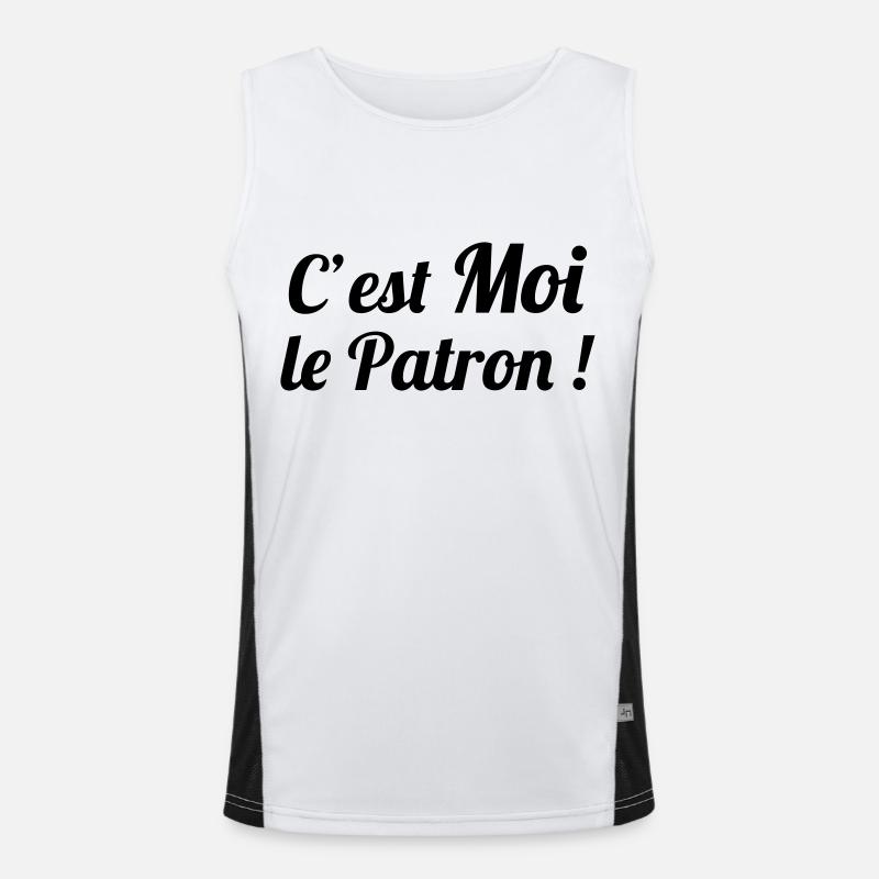 c'est MOI le Patron ! Funktionelles Kontrast-Tank Top für Männer 