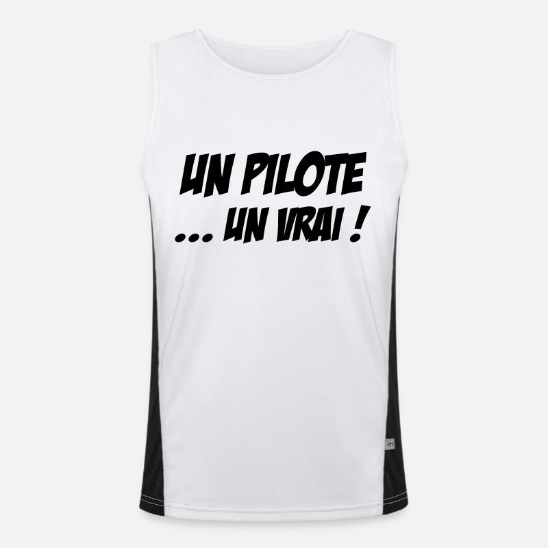 Rennfahrer / Pilot / Auto / Luftfahrt / Luft Funktionelles Kontrast-Tank Top für Männer 