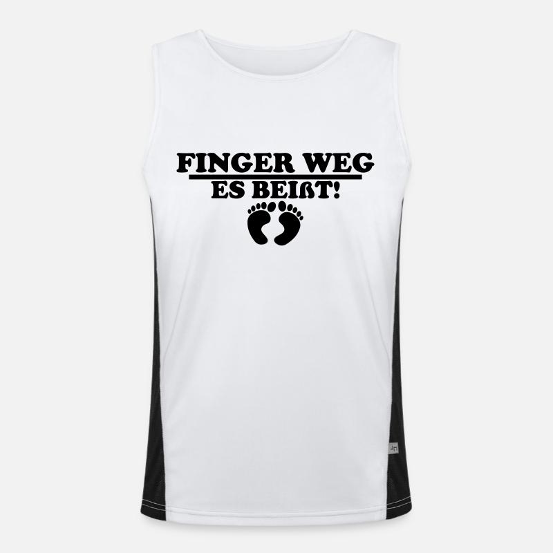 finger weg, es beißt Funktionelles Kontrast-Tank Top für Männer 