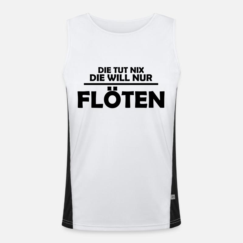 die tut nix, die will nur flöten Funktionelles Kontrast-Tank Top für Männer 