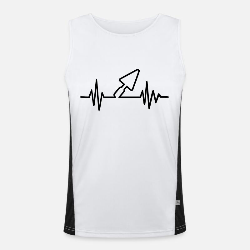 Brick layer - Men's Functional Contrast Tank Top  - white/black