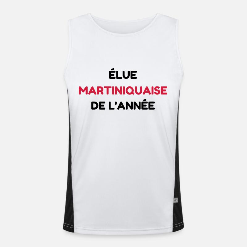 martinique / 972 / Frankreich / Karibik Funktionelles Kontrast-Tank Top für Männer 