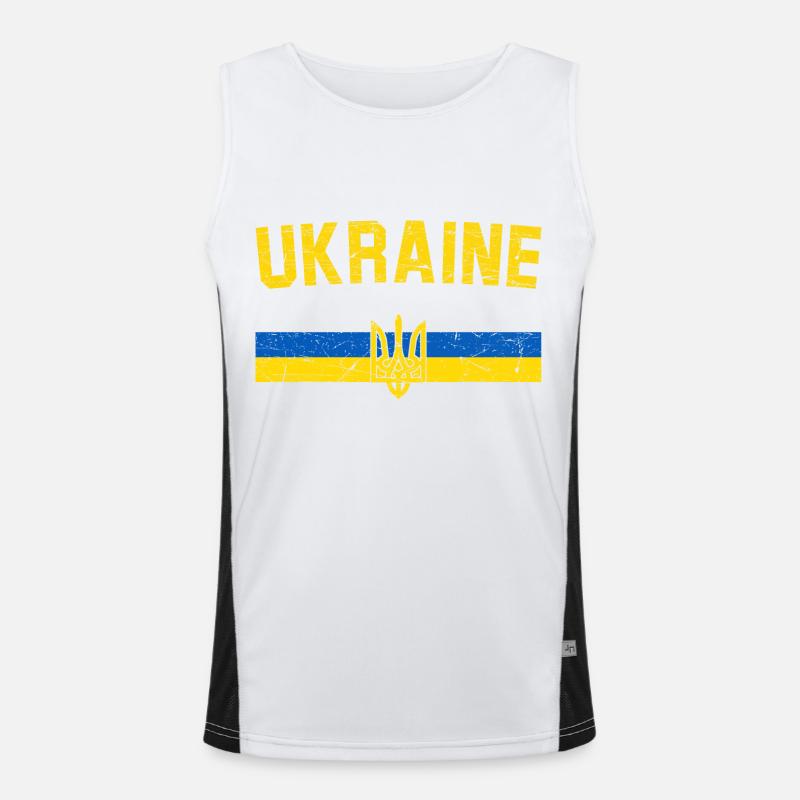 Ucraina Canotta sportiva da uomo in contrasto cromatico 