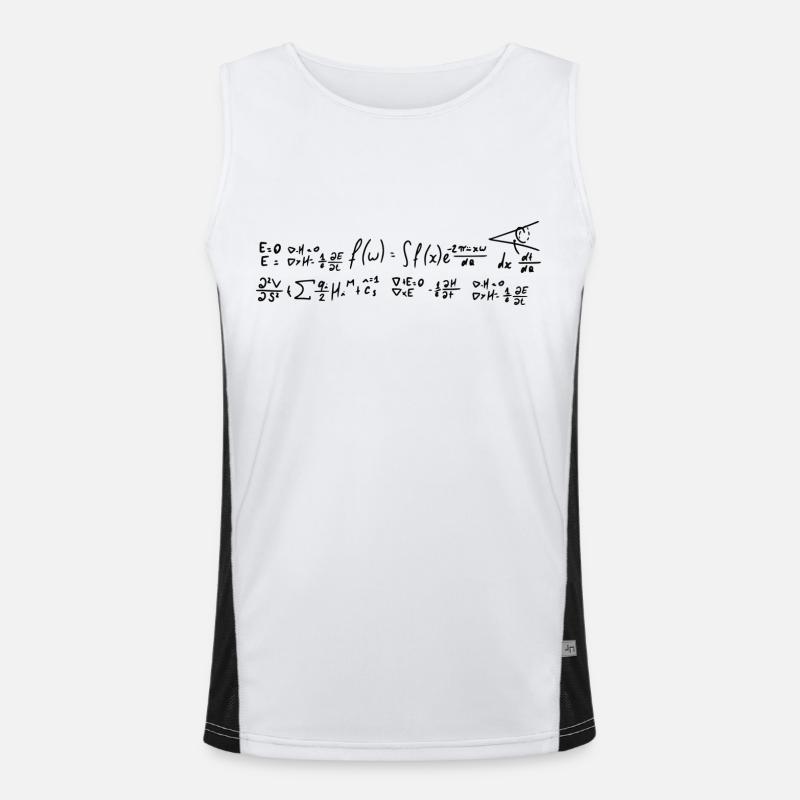 Math Formulas Men's Functional Contrast Tank Top 