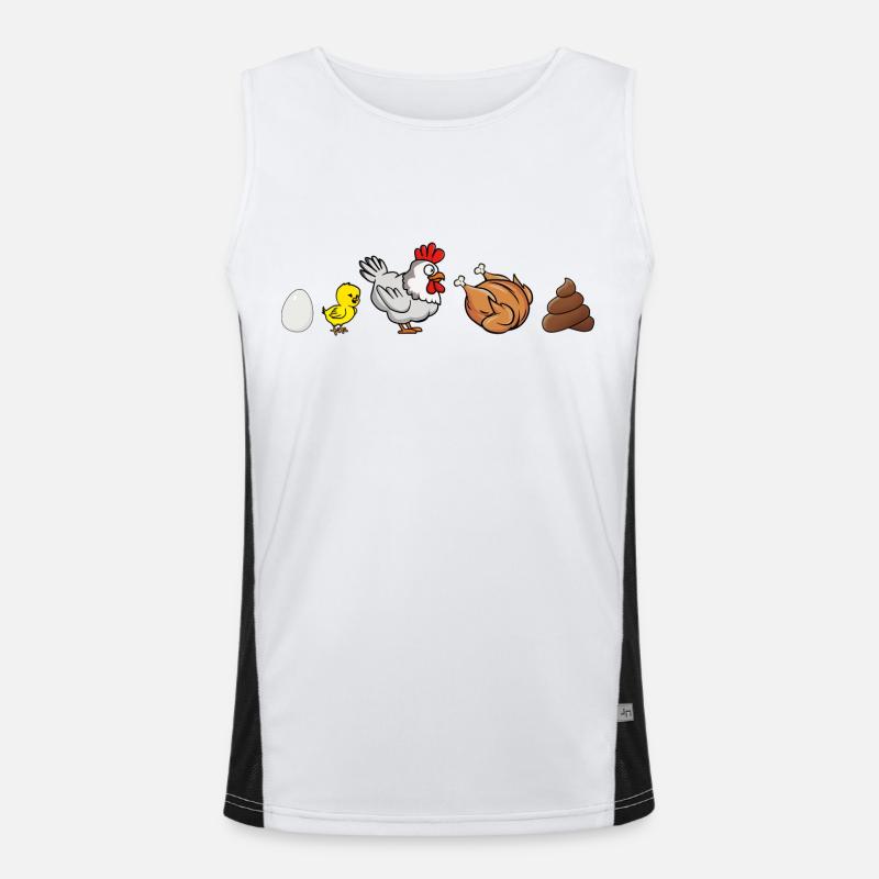 Evolution of Chicken Men's Functional Contrast Tank Top 