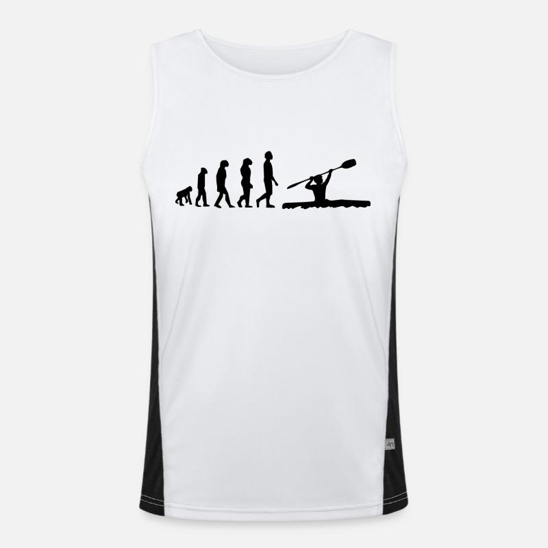Kayak evolution - Men's Functional Contrast Tank Top  - white/black