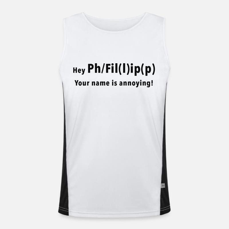 Philipp Philip Filip Phillipp Phillip ENG Version Funktionelles Kontrast-Tank Top für Männer 