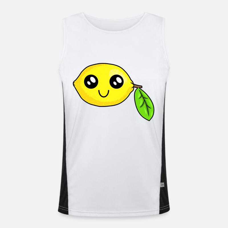 Lemon Lemon Fruit Fruit - Men's Functional Contrast Tank Top  - white/black