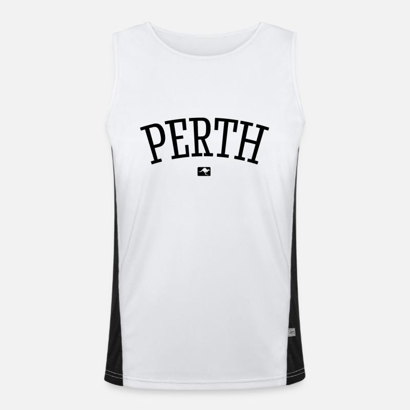 Perth Australia Down Under Kangaroo Koala Outback Funktionelles Kontrast-Tank Top für Männer 