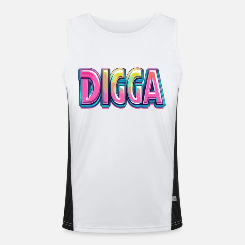DIGGA Funktionelles Kontrast-Tank Top für Männer 