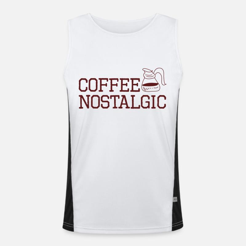 Coffee lover nostalgic Men's Functional Contrast Tank Top 