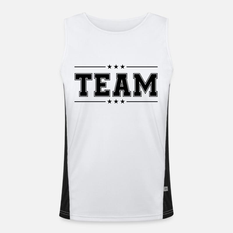 Team 01 - Men's Functional Contrast Tank Top  - white/black