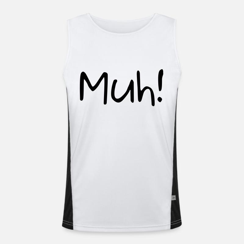 Muh! Funktionelles Kontrast-Tank Top für Männer 