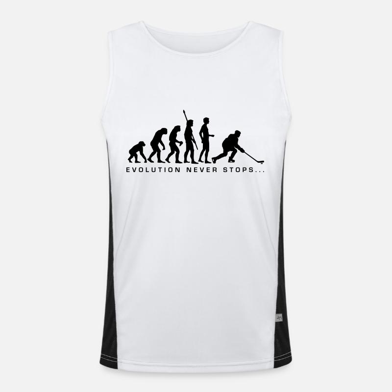 evolution_eishockey_b - Men's Functional Contrast Tank Top  - white/black
