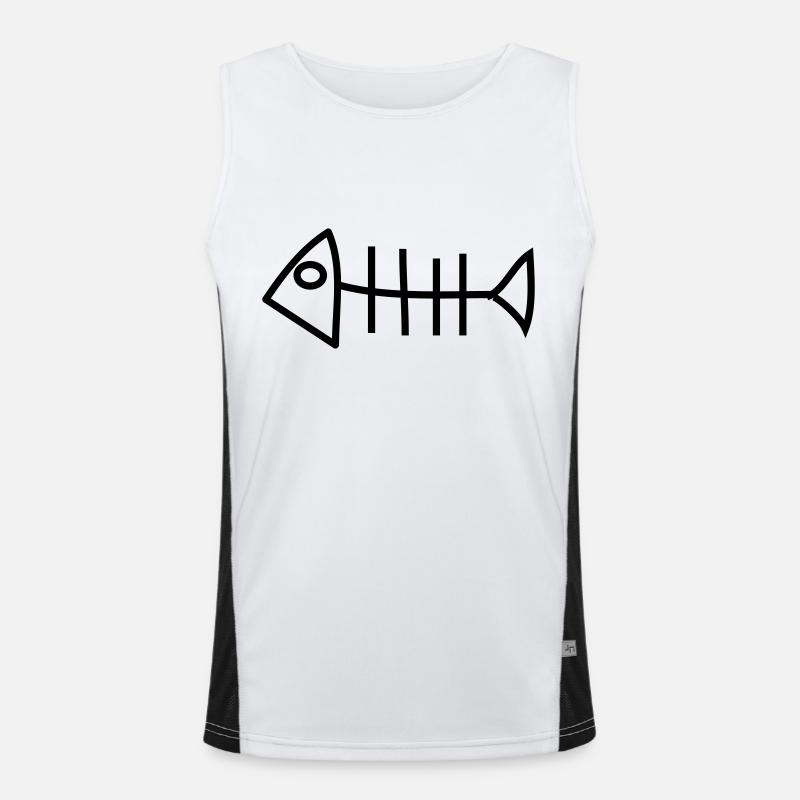fischgraete Funktionelles Kontrast-Tank Top für Männer 