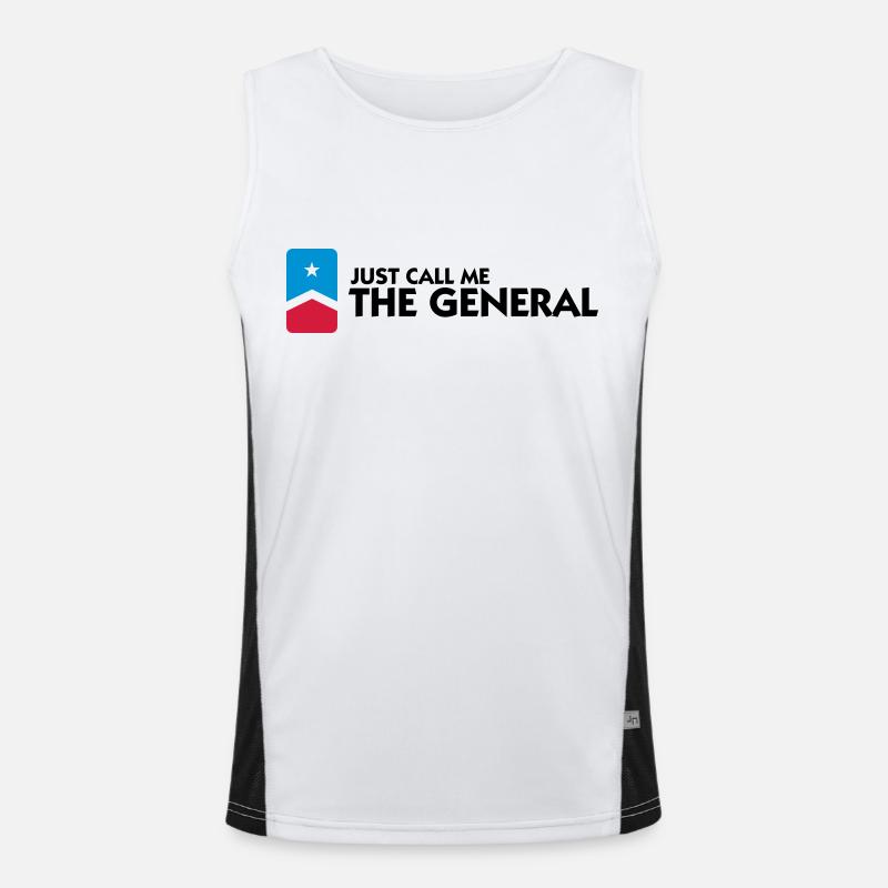 Nennt mich einfach den General Funktionelles Kontrast-Tank Top für Männer 