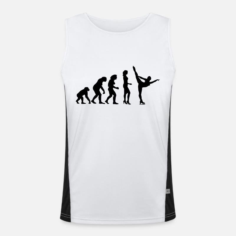 evolution_eiskunst_c_1c - Men's Functional Contrast Tank Top  - white/black