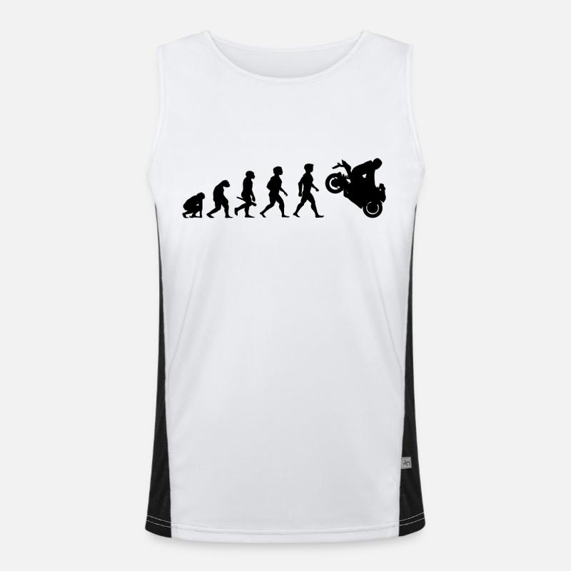 Evolution Superbikes Moto Biker course Débardeur respirant contrasté Homme 