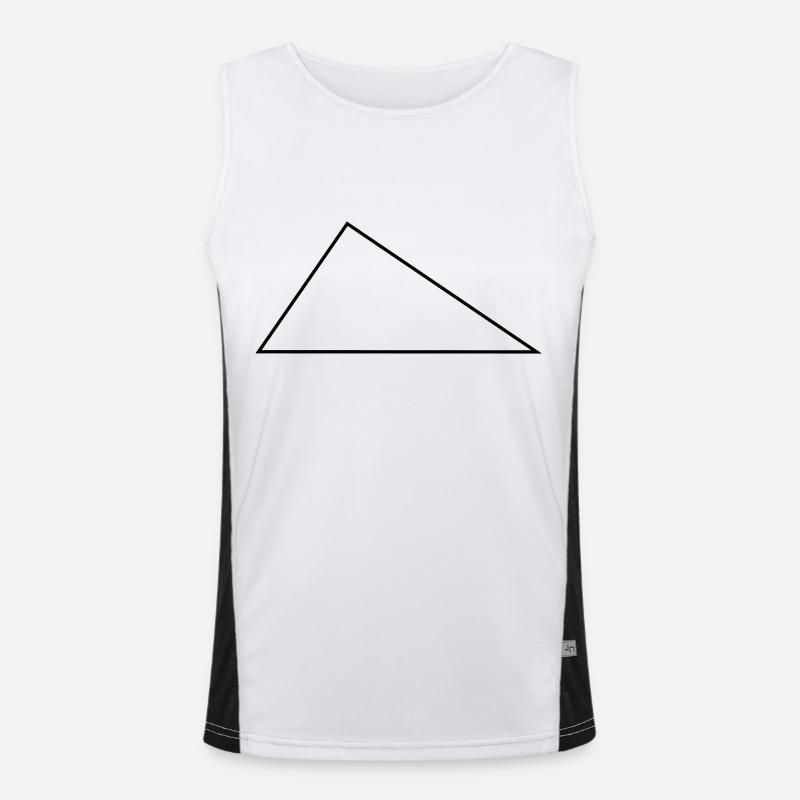 Right Triangle / / frame / / triangles - Men's Functional Contrast Tank Top  - white/black