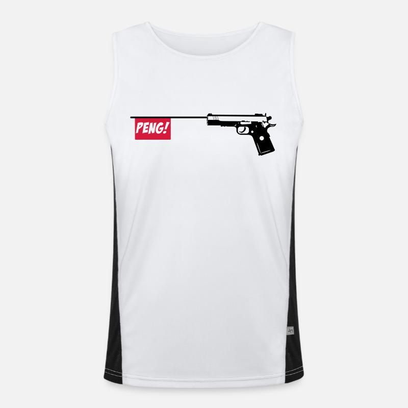Pistole PENG 2c Funktionelles Kontrast-Tank Top für Männer 