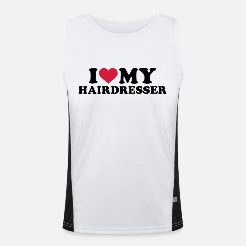 Friseur Funktionelles Kontrast-Tank Top für Männer 