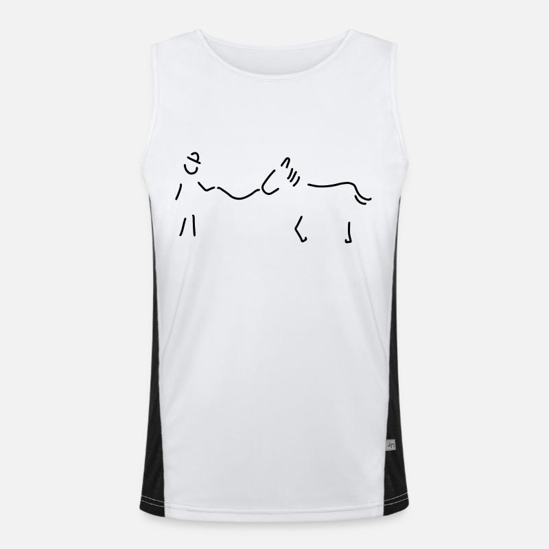 pferdeflüsterer Funktionelles Kontrast-Tank Top für Männer 