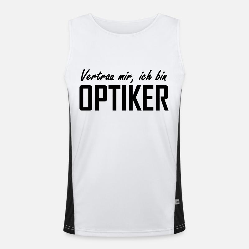 vertrau mir, ich bin optiker Funktionelles Kontrast-Tank Top für Männer 
