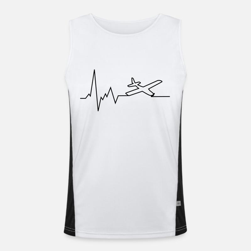 heartbeat glider Men's Functional Contrast Tank Top 