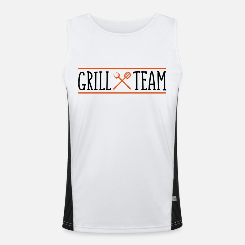 grill team design Funktionelles Kontrast-Tank Top für Männer 