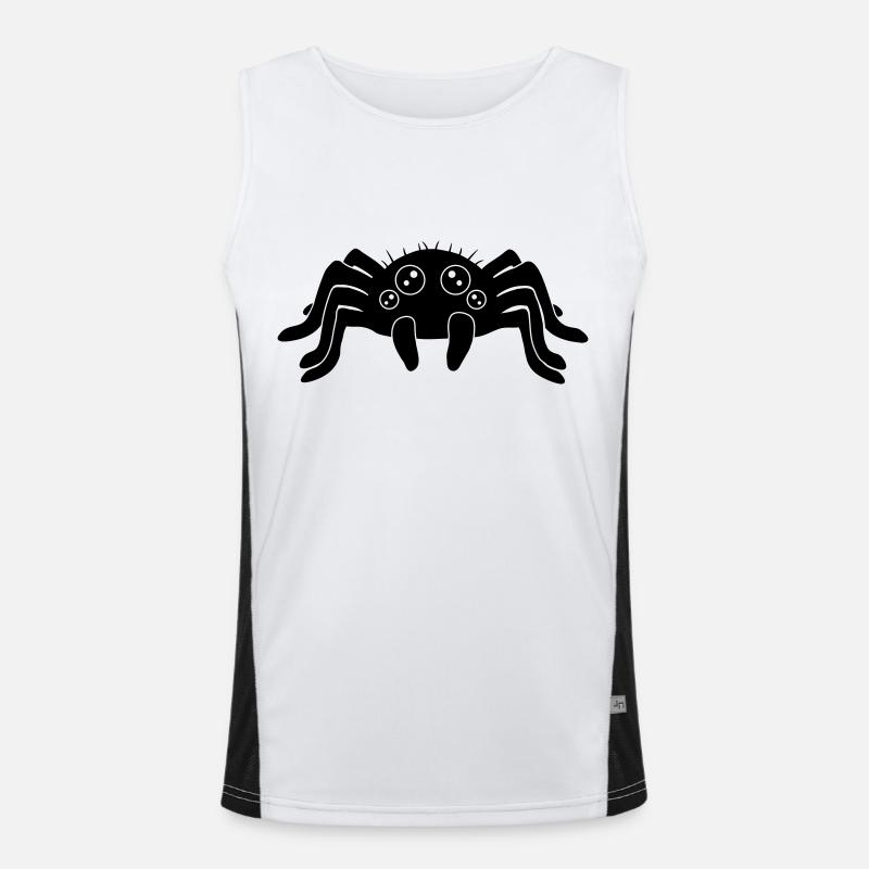 Clipart Kleine Spinne Funktionelles Kontrast-Tank Top für Männer 