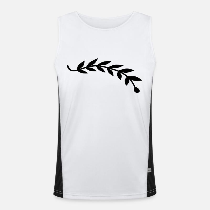 Lorbeerblatt Pflanze Ast Funktionelles Kontrast-Tank Top für Männer 
