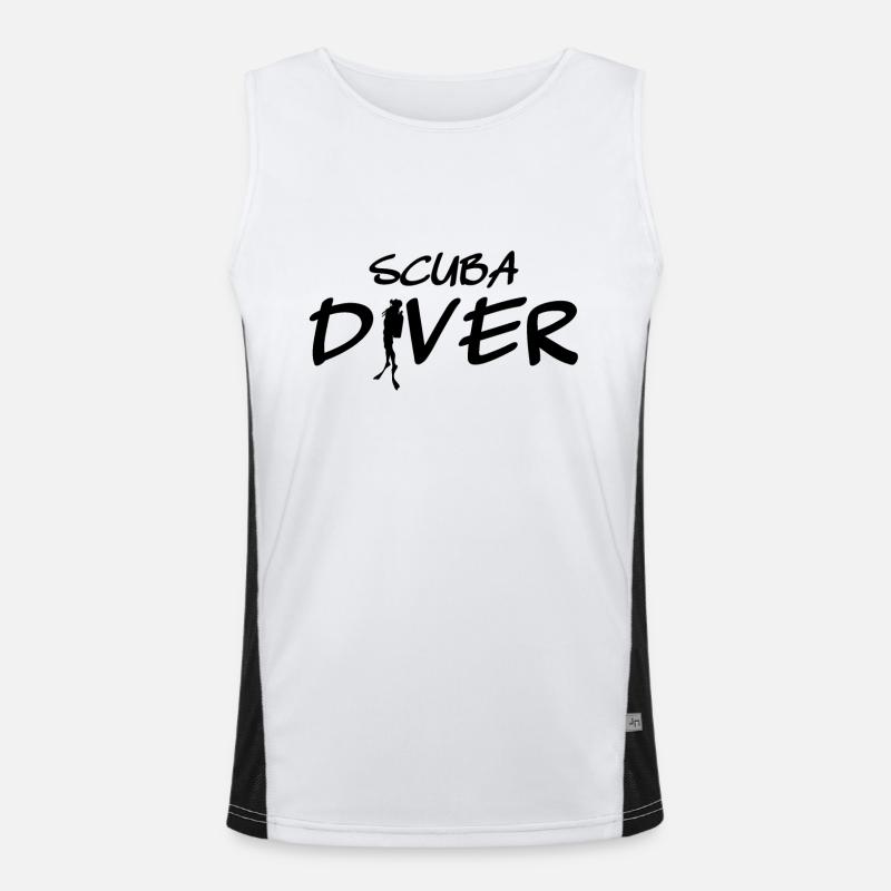 scuba diver gift idea Men's Functional Contrast Tank Top 