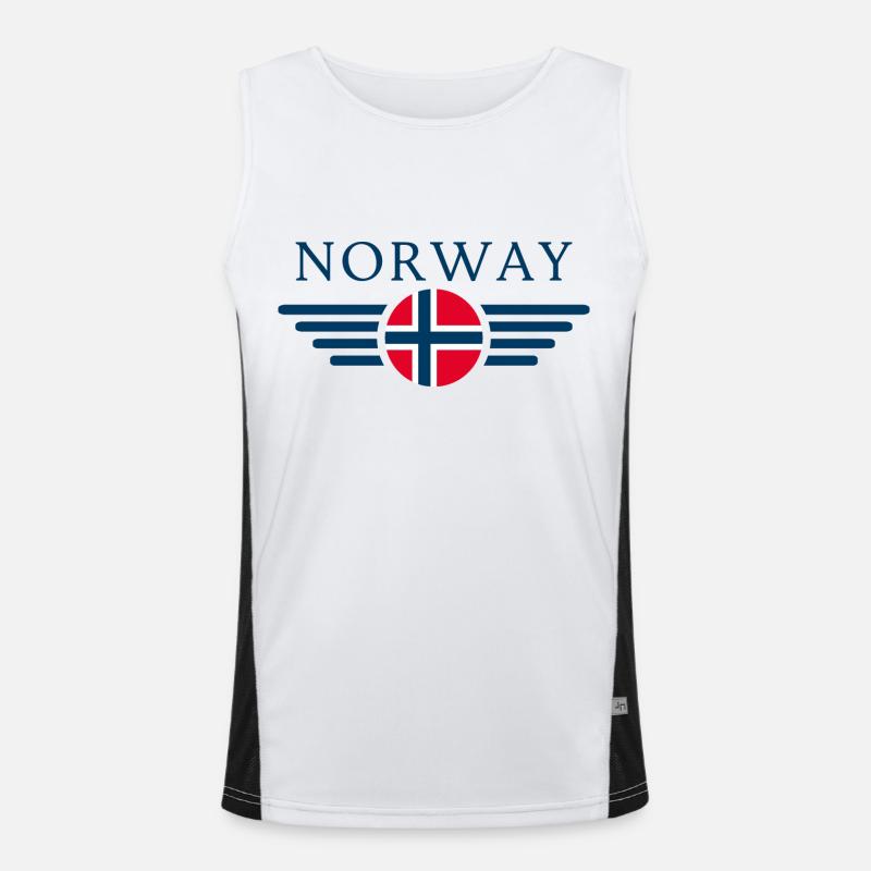 Norwegen Funktionelles Kontrast-Tank Top für Männer 