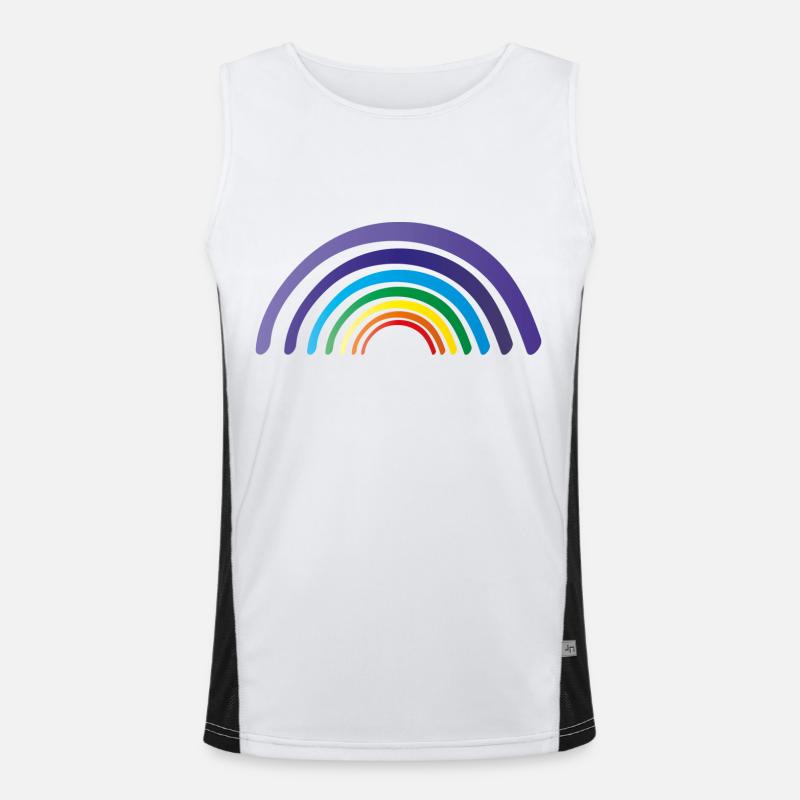 rainbow chakren Funktionelles Kontrast-Tank Top für Männer 