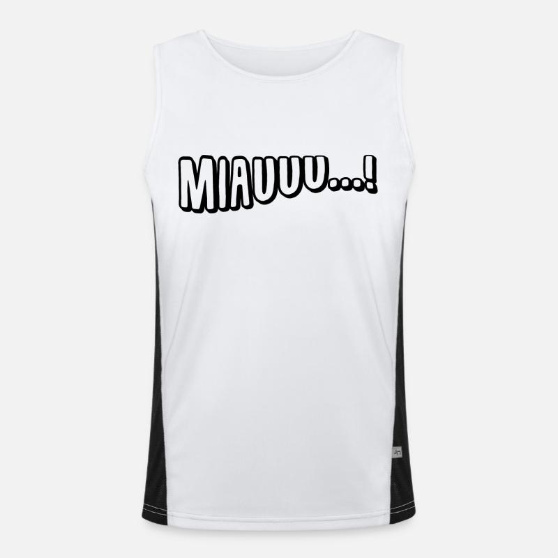 Miauuu Funktionelles Kontrast-Tank Top für Männer 