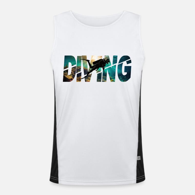 Diving Taucher Funktionelles Kontrast-Tank Top für Männer 