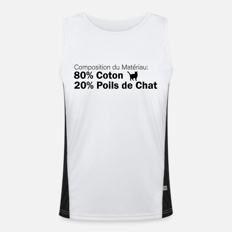 Composition du Matériau : 80% Coton, 20% Poils de Débardeur respirant contrasté Homme 