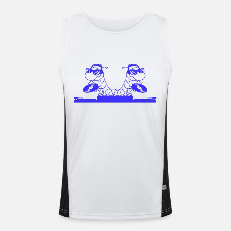 2 DJ Caterpillars Mixer Music Two Record Team Men's Functional Contrast Tank Top 