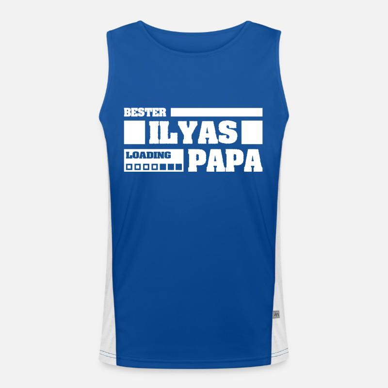 First name Ilyas Men's Functional Contrast Tank Top 