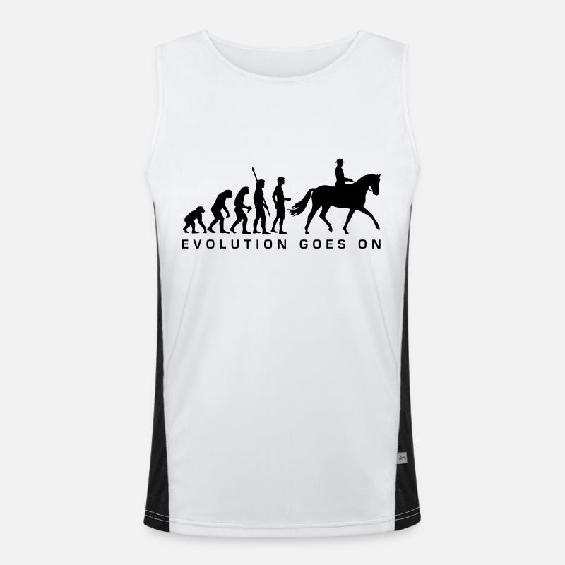 evolution_reiter_b - Men's Functional Contrast Tank Top  - white/black