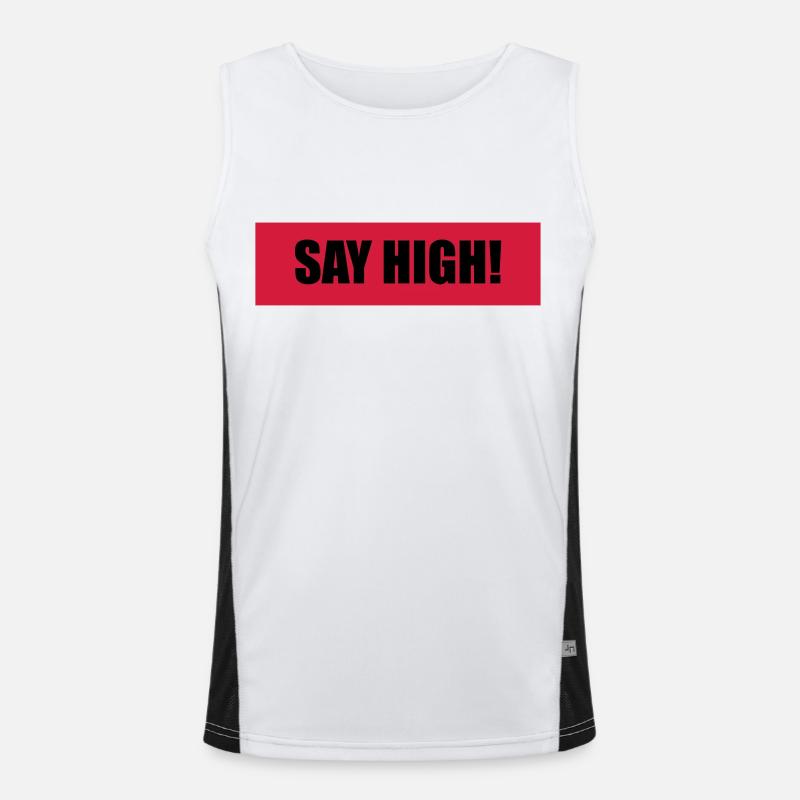 - C’est défoncé! Happy party Sort Débardeur respirant contrasté Homme 