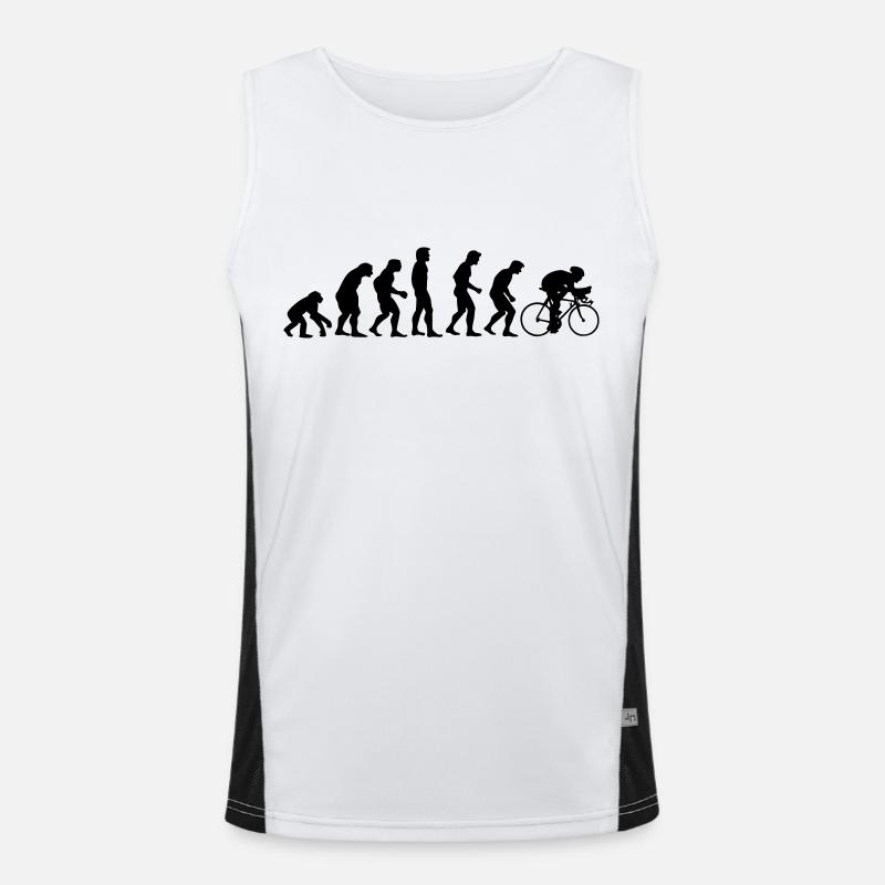 fahrrad_evolution - Men's Functional Contrast Tank Top  - white/black