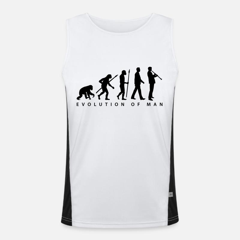 evolution_klarinette_spieler_082013_b_1c - Men's Functional Contrast Tank Top  - white/black