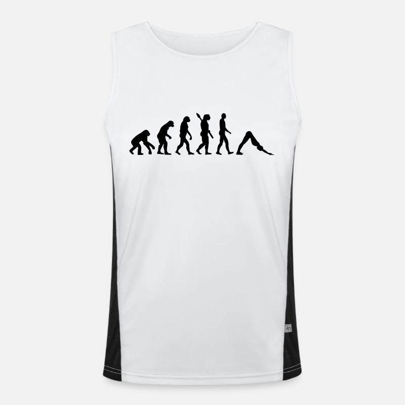 Evolution Pilates - Men's Functional Contrast Tank Top  - white/black