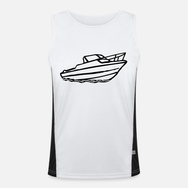 Schiff Motorboot Funktionelles Kontrast-Tank Top für Männer 