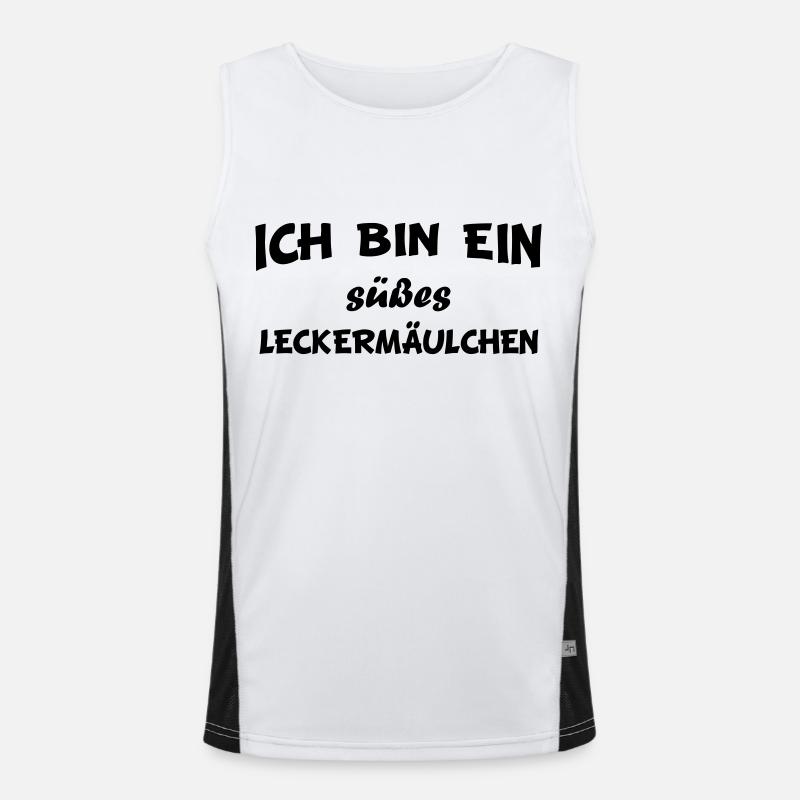 Ich süßes Leckermäulchen Funktionelles Kontrast-Tank Top für Männer 