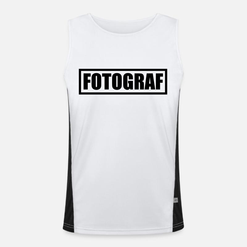 Fotograf Funktionelles Kontrast-Tank Top für Männer 