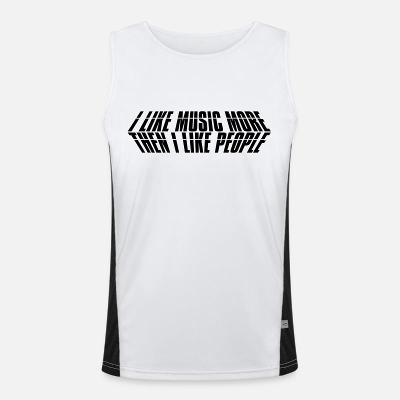 Music Liebe I Funktionelles Kontrast-Tank Top für Männer 